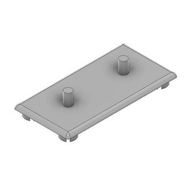 60-020-0 MODULAR SOLUTIONS POLYAMIDE END CAP<br>45MM X 90MM, GRAY